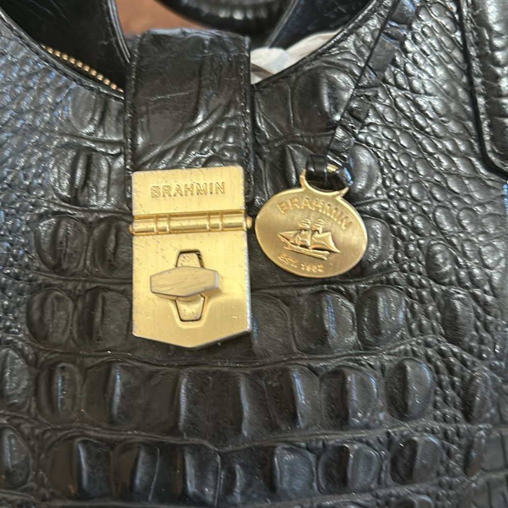 Brahmin -Elisa Black Hobo/Satchel - Picture 7 of 11